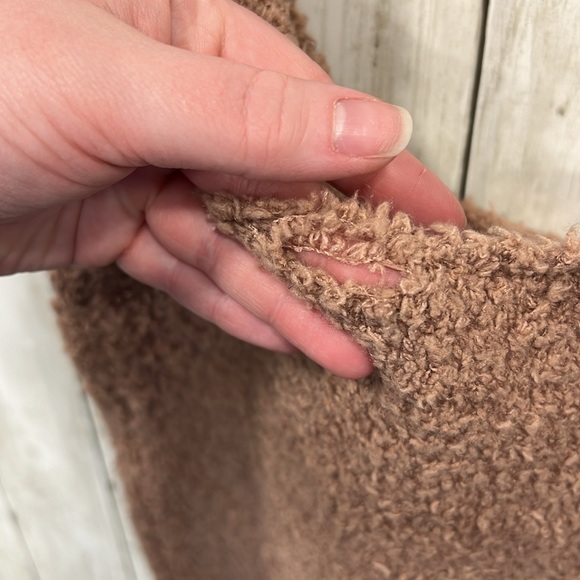 Skims Cozy Sherpa Fleece Crop Tank Rose Clay Brown Size 2X/3X FLAWED - Picture 3 of 5